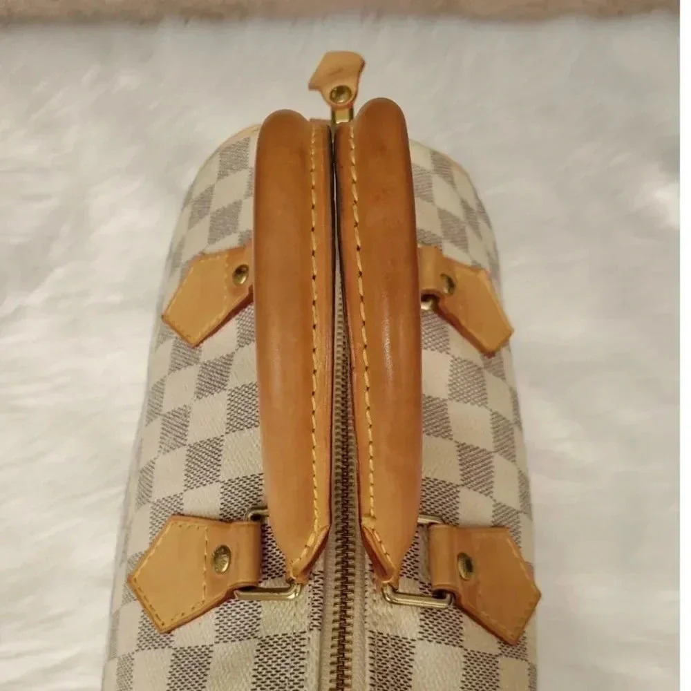 Louis Vuitton Speedy 25 Damier Azur Canvas Satchel - Picture 7 of 9